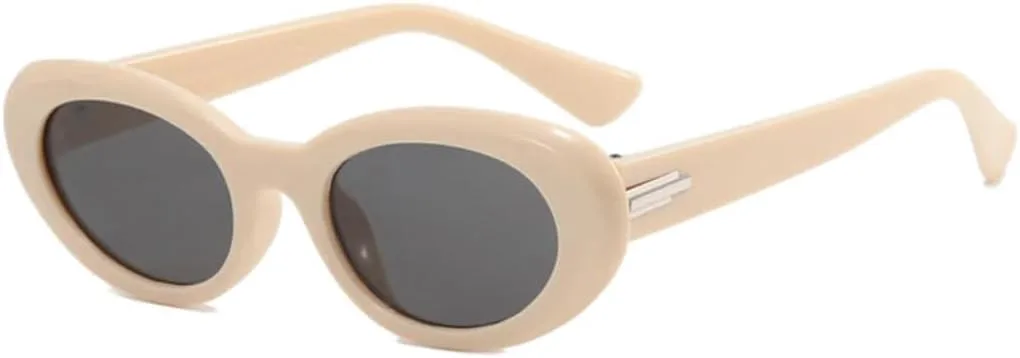 

Солнцезащитные очки с защитой UV400 | Легкая овальная оправа | Для женщин и мужчин | Для занятий спортом на открытом воздухе и вождения DSVIGF, Beige Gray