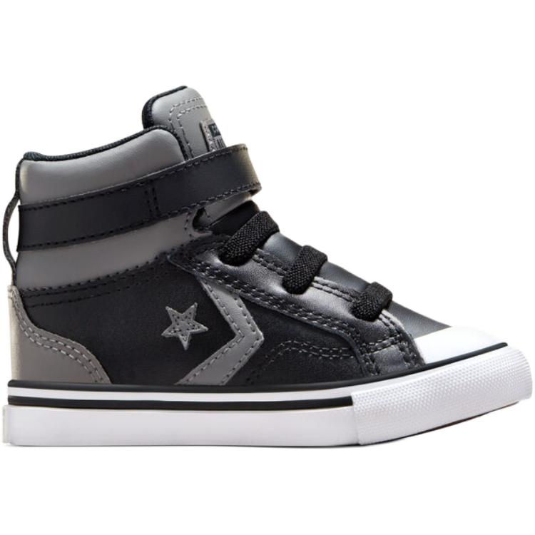 Высокие кроссовки для малышей черные Converse для младенцев и малышей, черный/серый — фото 2