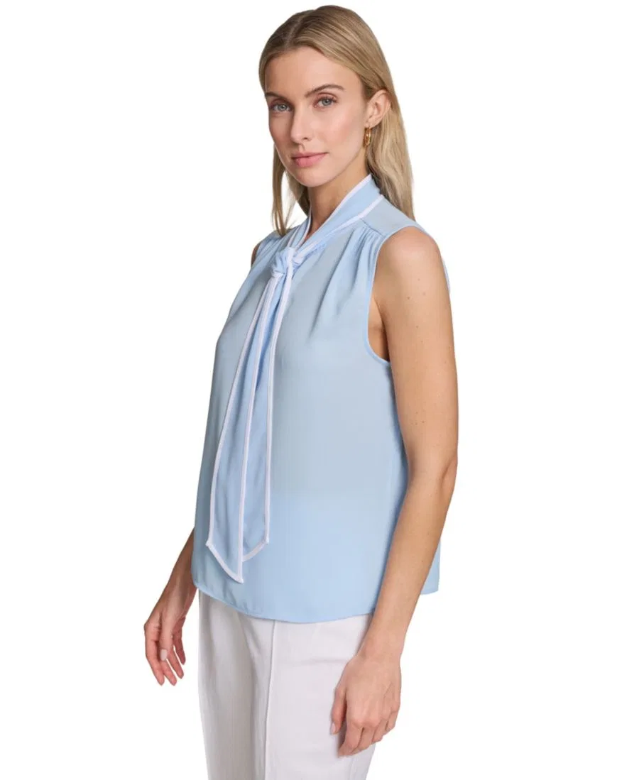 Женская плиссированная блузка без рукавов Calvin Klein, Breeze Multi — фото 3