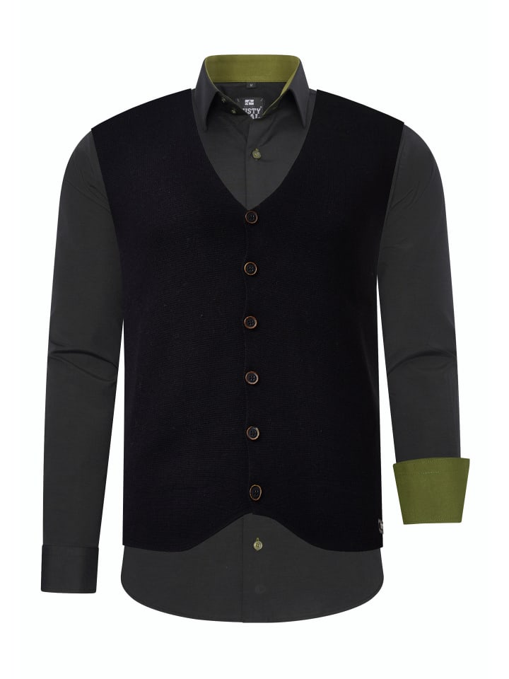 

Rusty Neal Комплект из рубашки и жилета (2 предмета) черного/хаки цвета