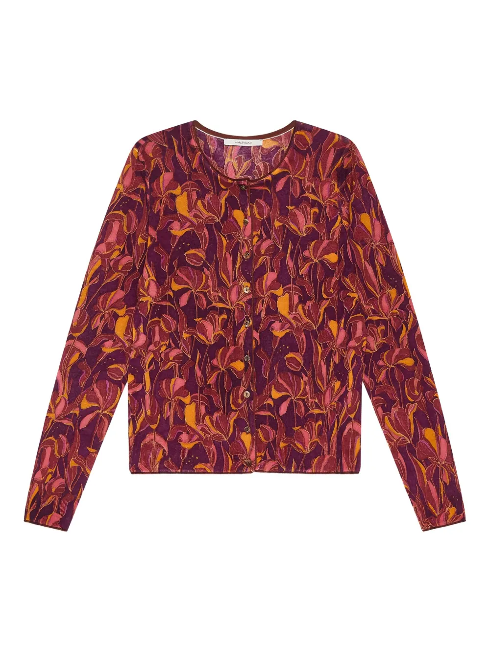 

Кардиган с цветочным узором на пуговицах Maliparmi, фиолетовый