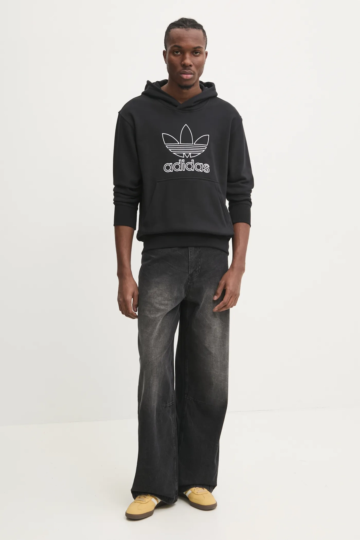 

Толстовка из хлопка OUTL TREF HDY adidas Originals, черный