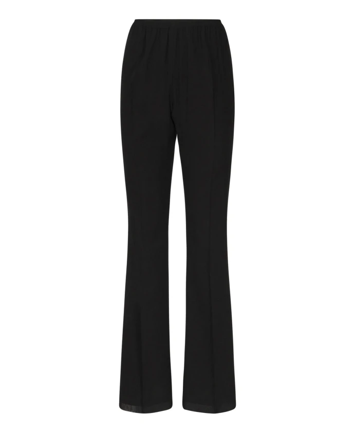 

Черные расклешенные брюки с эластичным поясом Sportmax, черный