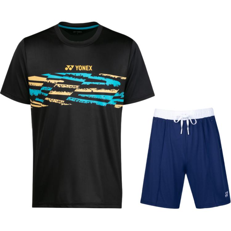 

YONEX Повседневный спортивный костюм унисекс: черный топ + джинсовые низы navy blue