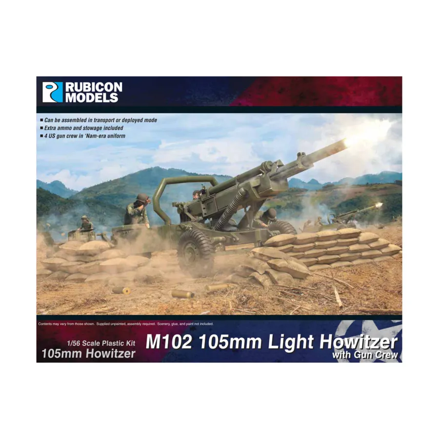 

105-мм легкая гаубица M102, Vietnam War (28mm) (Rubicon Models)