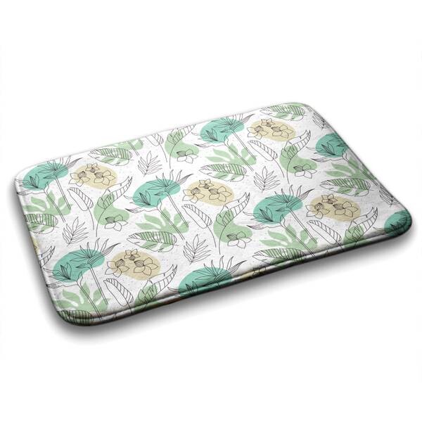 

Коврик для ванной Tulup Pflanzen, 75x1x75 см, белый