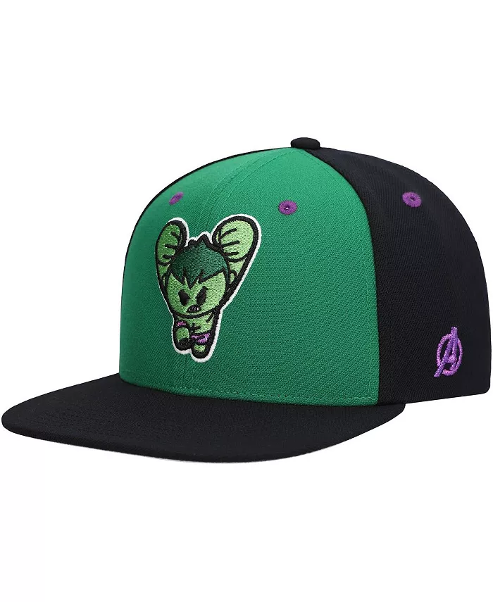 

Зеленая шапка-бейсболка с изображением Чиби Халка, светящаяся в темноте, для мальчиков и девочек Lids