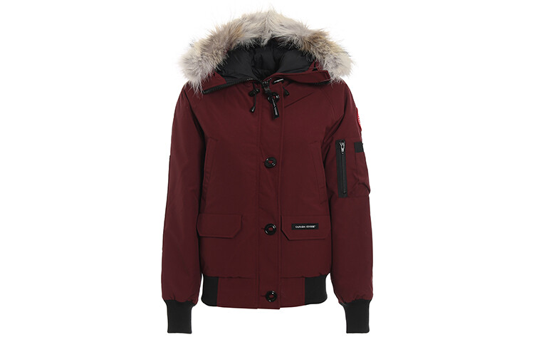 

Женский пуховик Canada Goose, цвет berry red