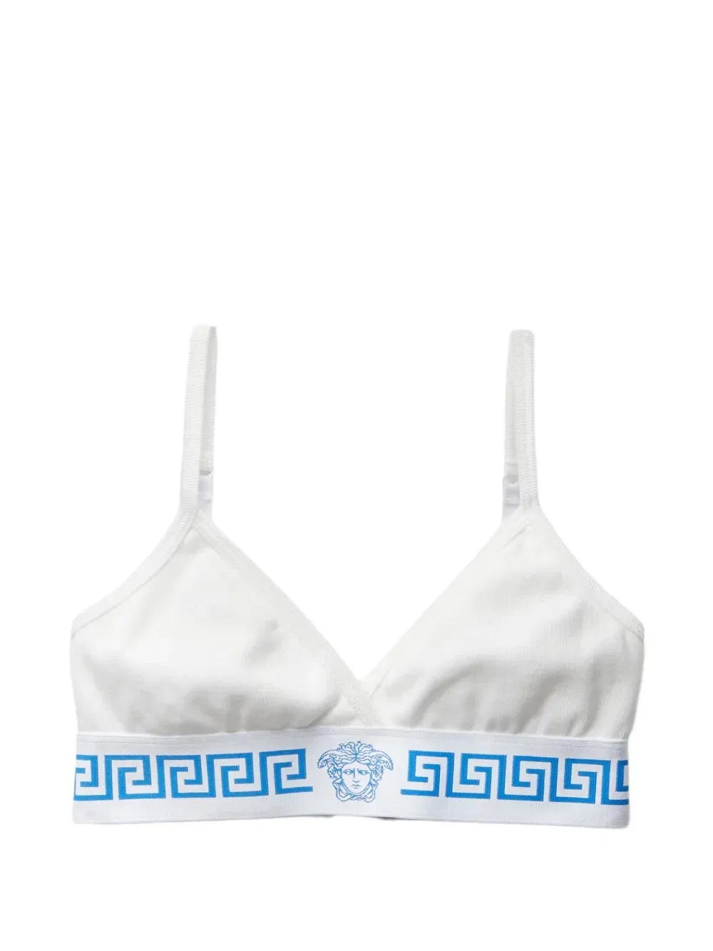 Бралетт из ребристого хлопкового джерси VERSACE, белый