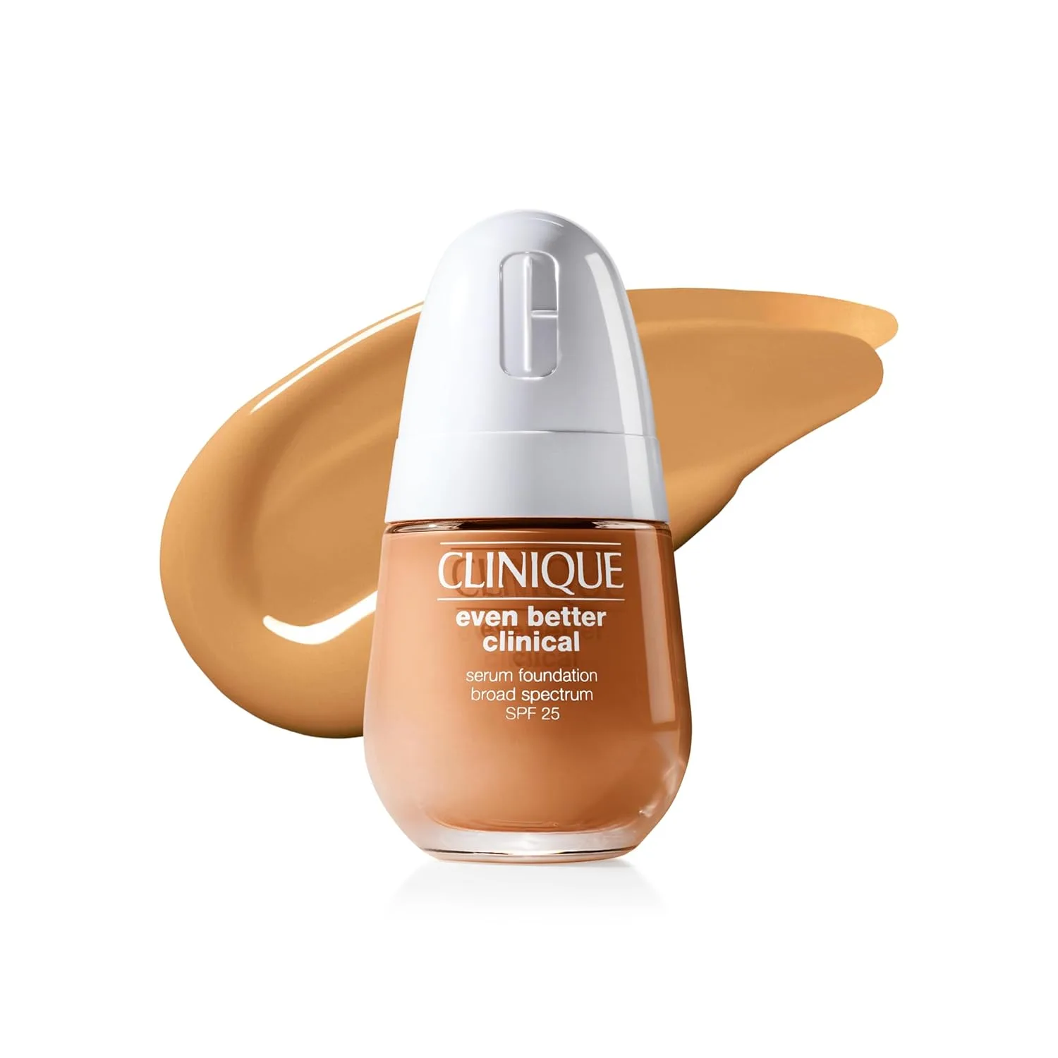 Clinique Even Better Clinical Serum Full Coverage увлажняющая тональная основа широкого спектра SPF 25 с витамином C, салициловой и гиалуроновой кислотой для жирной кожи, BE Toffee WN 104 - medium, warm-neutral undertones