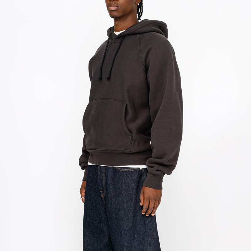 Флисовая худи реглан Stussy, оливковый зеленый — фото 4