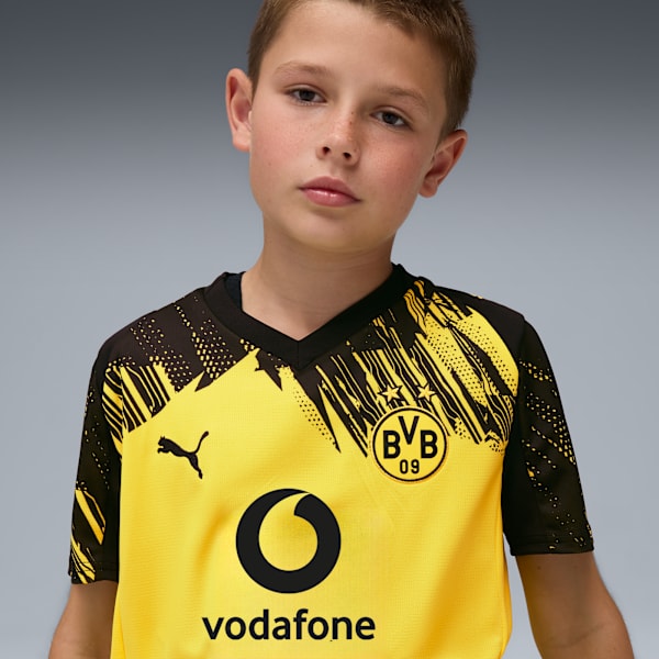 Футболка для больших детей Borussia Dortmund Replica Home 25/26 Puma, желтый — фото 2