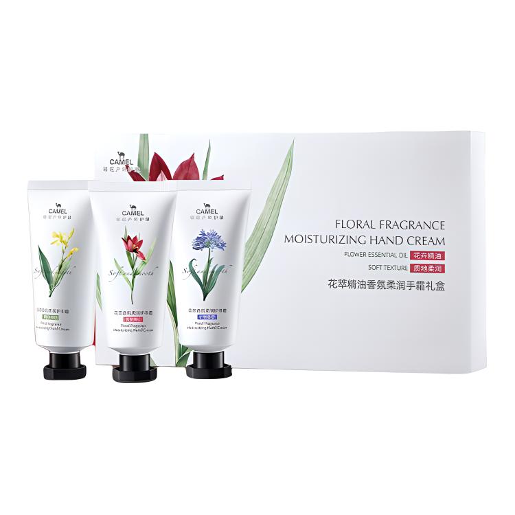 

Ароматный и мягкий крем для рук ароматизированный увлажняющий набор из трех штук CAMEL, dreaming in nanshan hand cream 30g+wild starry sky hand cream 30g+reversible sunset hand cream 30g