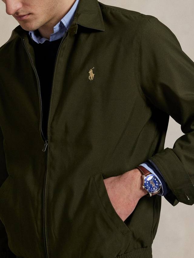 Легкая водоотталкивающая куртка из твила Polo Ralph Lauren, Company Olive — фото 3