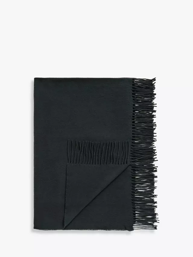 

Плед John Lewis Plain Merino Wool, цвет graphite