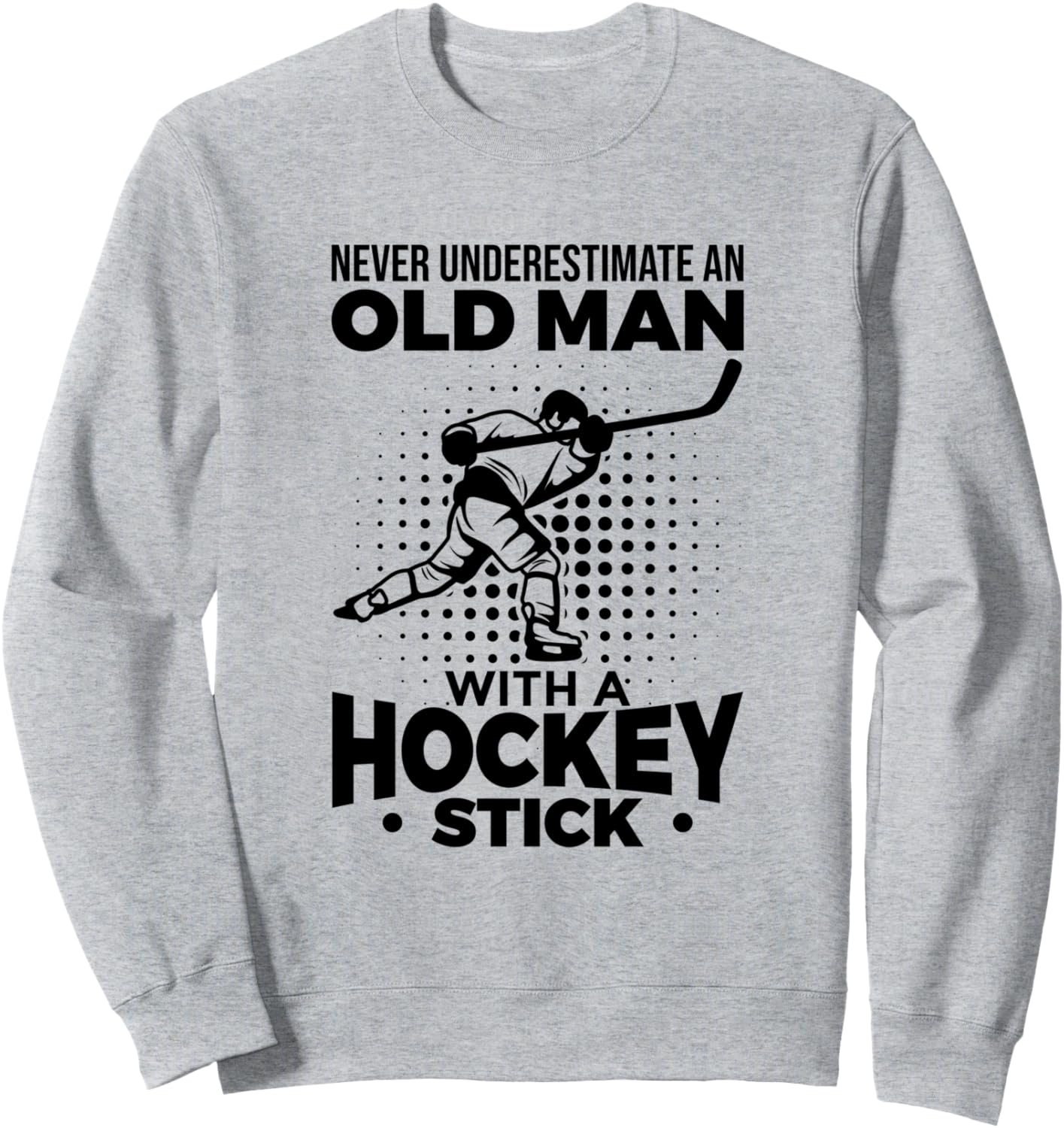 

Хоккеист, дедушка, хоккейный матч, толстовка ко Дню отца Men'S Hockey Match T-Shirt, серый
