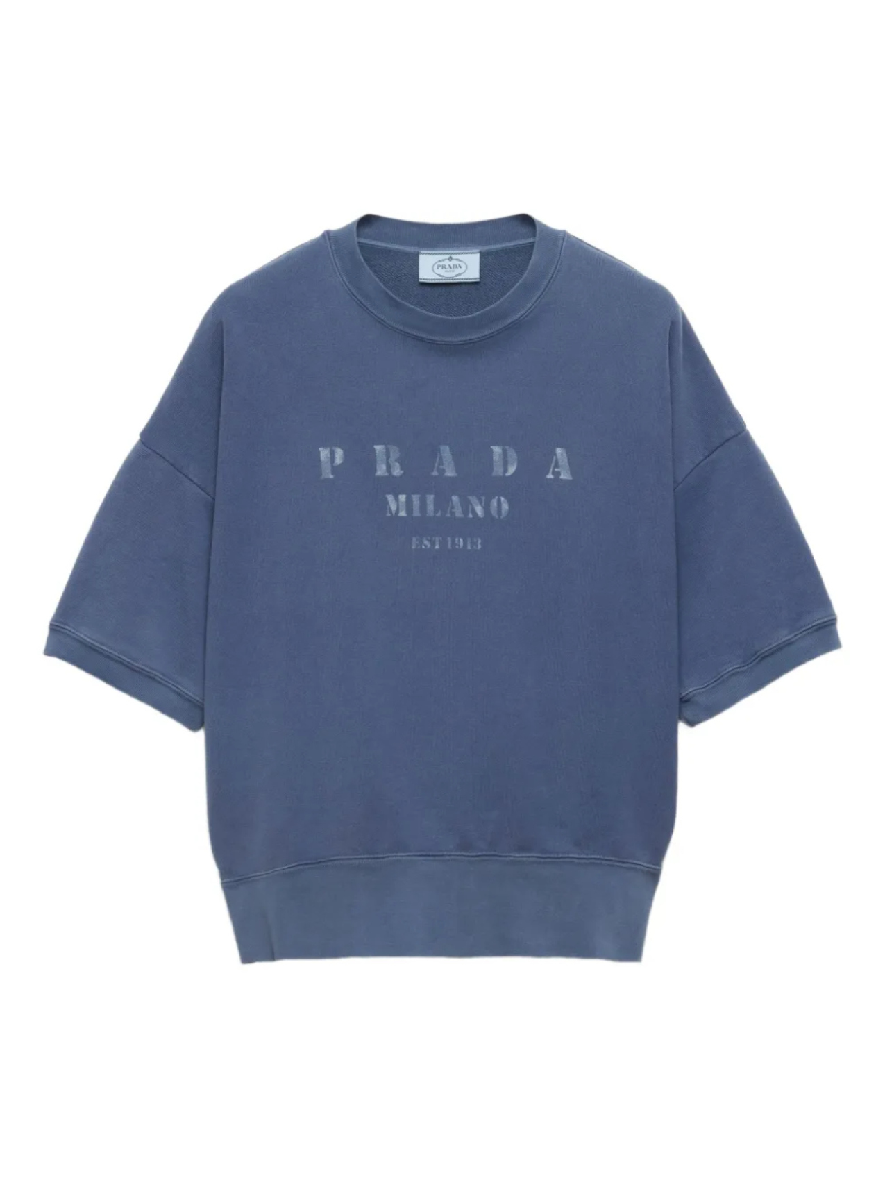 

Prada футболка оверсайз с логотипом, синий
