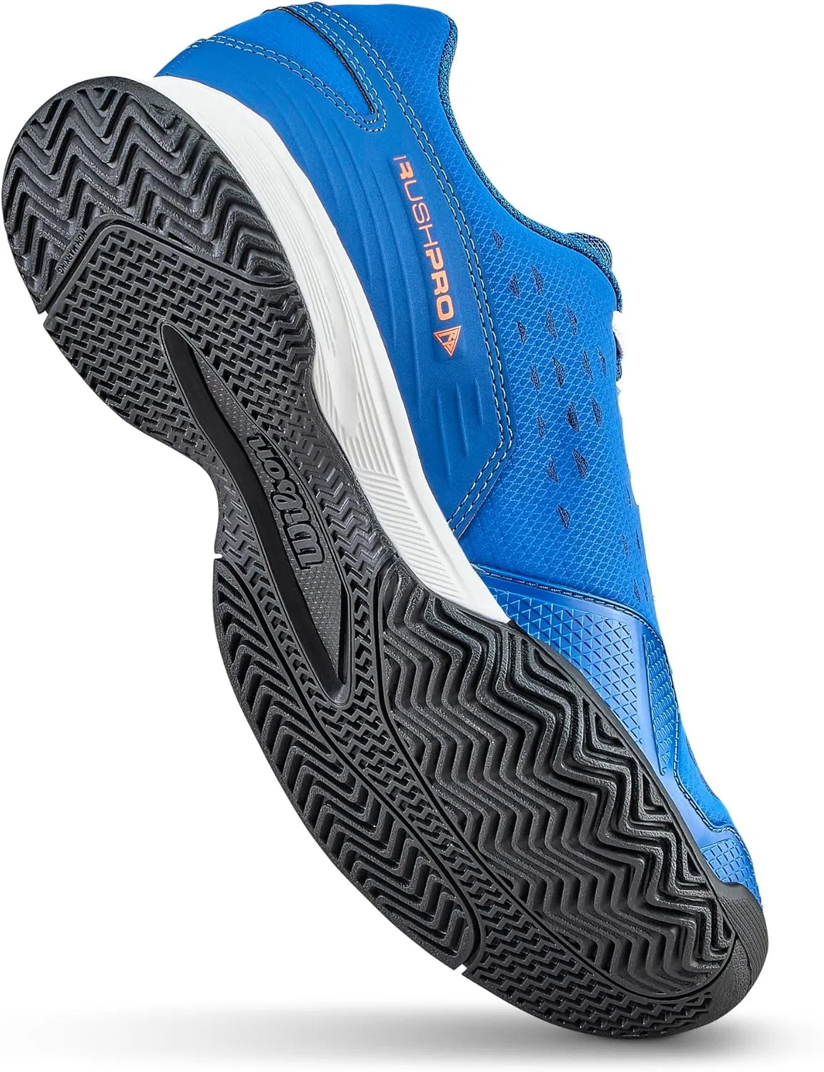 Кроссовки теннисные Wilson Rush Pro Lite Junior, Deja Vu Blue/Orange Tiger/White — фото 4