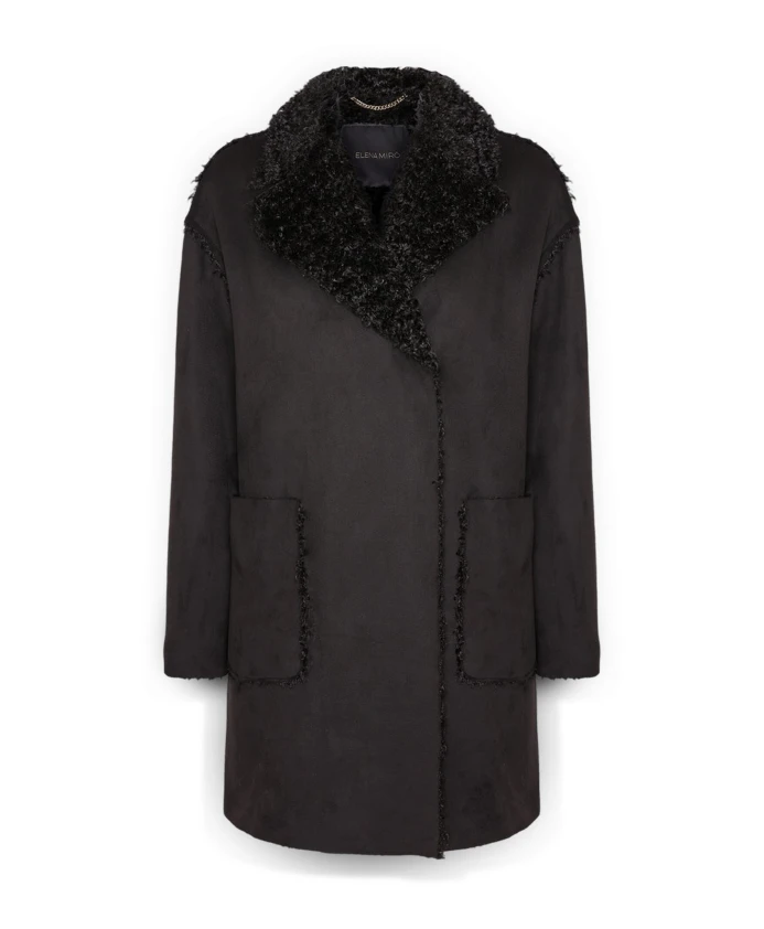 

Пальто из мягкой ткани с карманами. Elena Mirã², черный