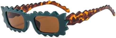 

Солнцезащитные очки прямоугольной формы 2027 года для женщин и мужчин, с градиентными линзами, зубчатой ​​оправой и характерной защитой от УФ-излучения UV400 MTZJH, C5