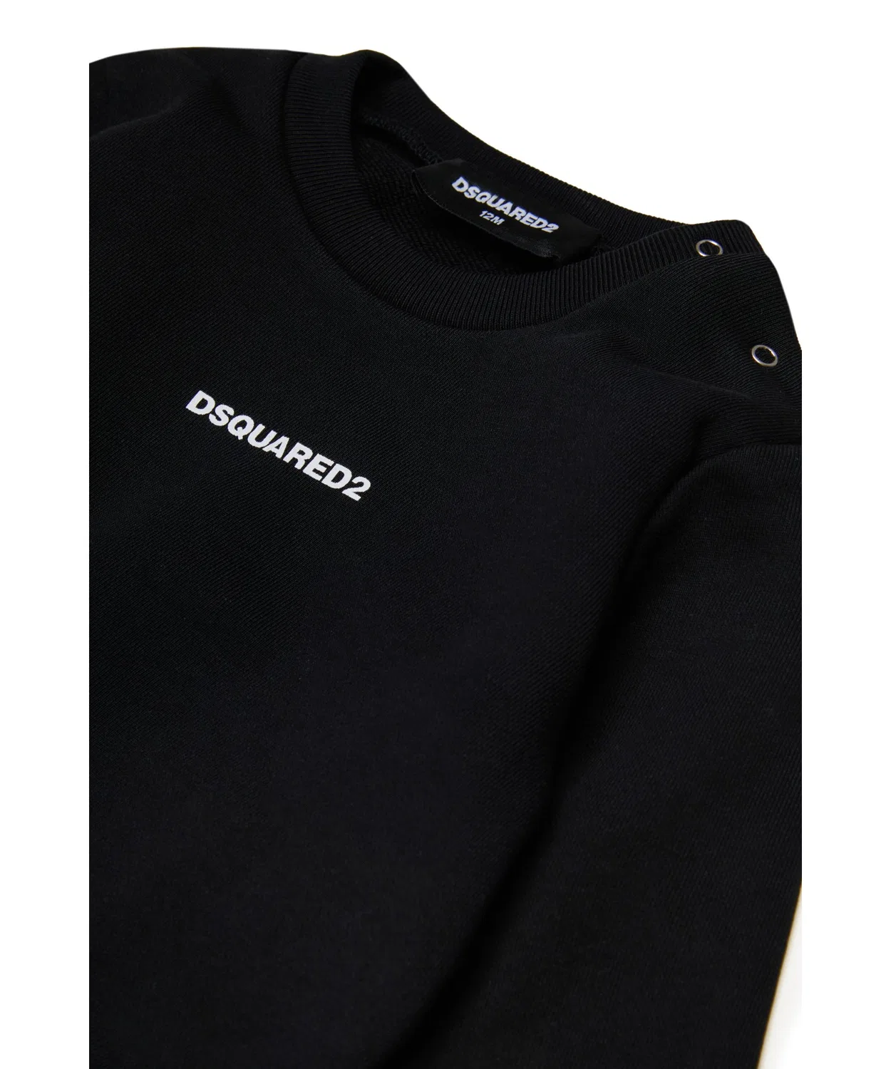 Детский костюм-свитшот DSQUARED KID из хлопка, черный — фото 3