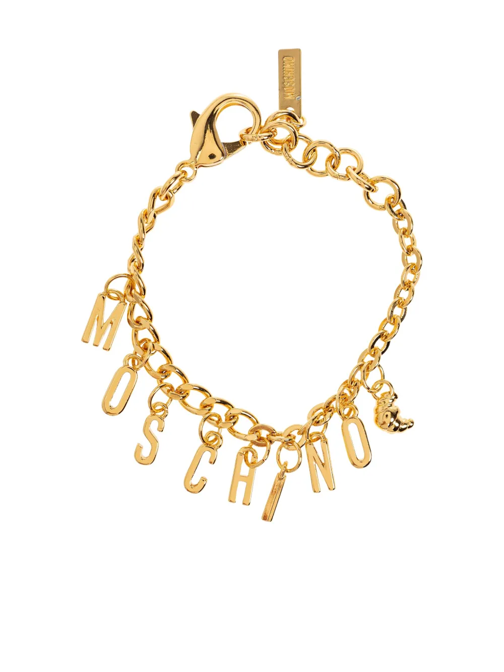 

Браслет с подвесками и надписью Moschino, золотой
