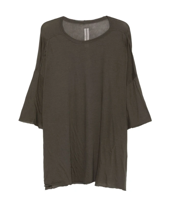 

Зеленые поло и футболки, необработанный край Rick Owens, зеленый