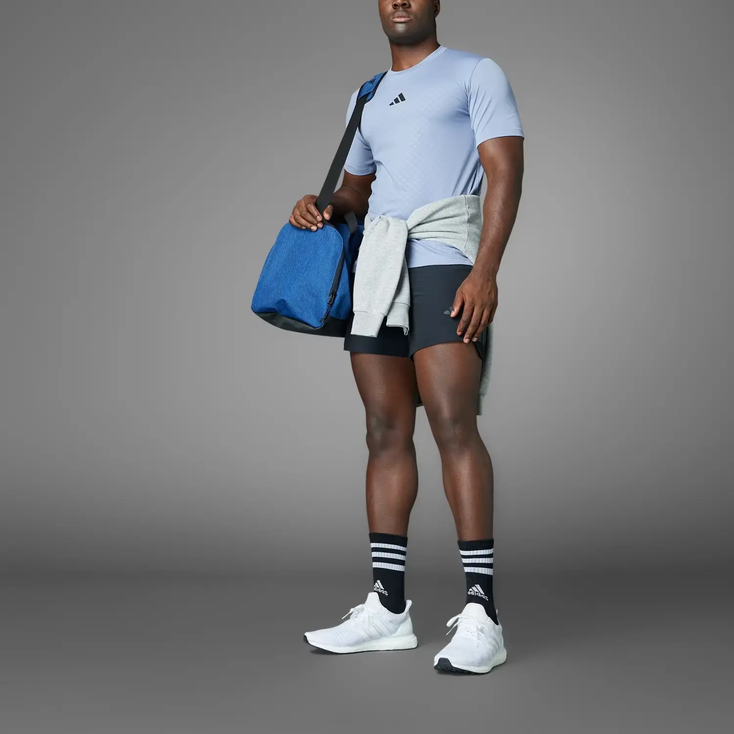 Футболка Power 3 Stripes Adidas, серебристо-фиолетовый — фото 4
