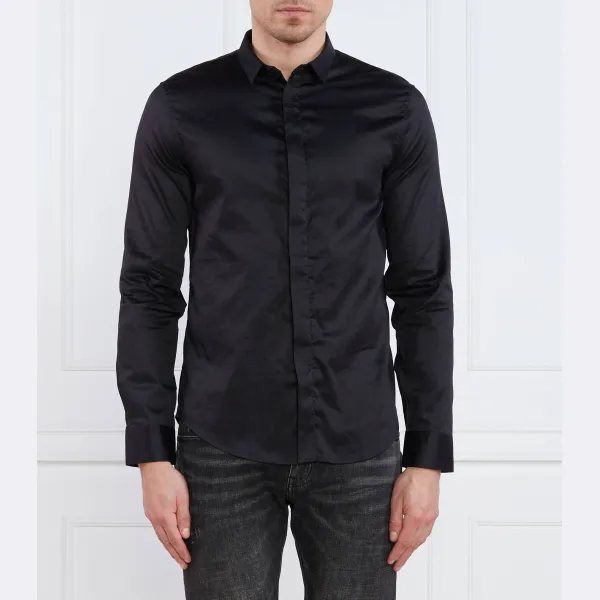 

Рубашка узкого кроя Armani Exchange, черный
