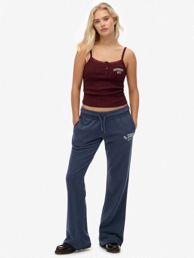 

Атлетические джоггеры-клеш с вышивкой Superdry, Mariner Navy