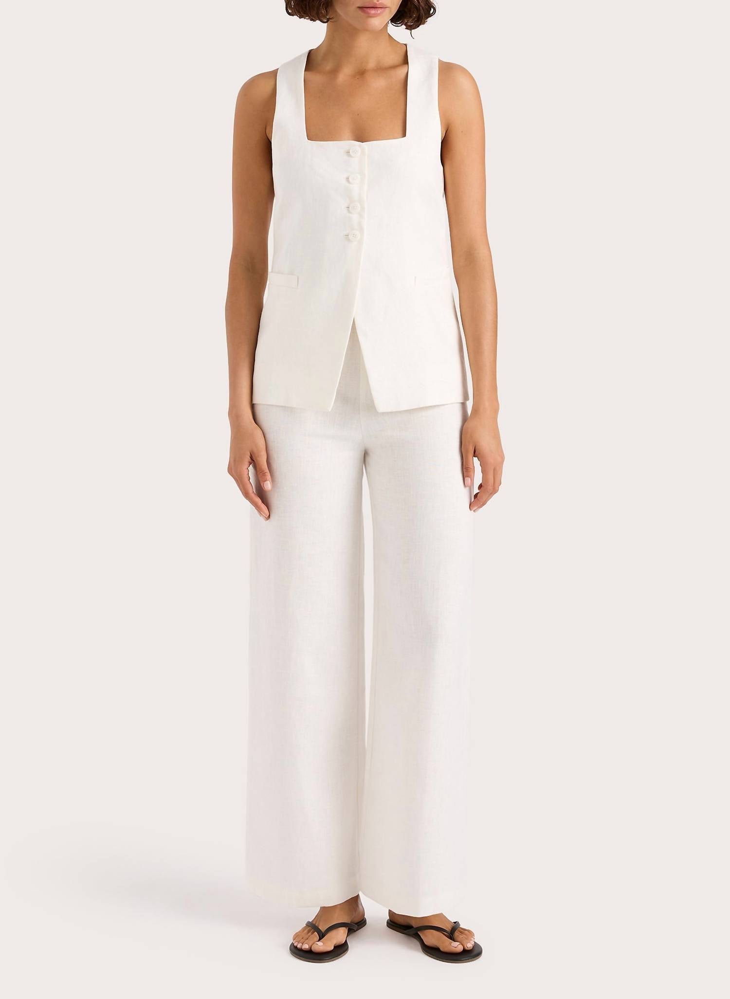 

Жилет Jackie Linen белого цвета FAITHFULL THE BRAND