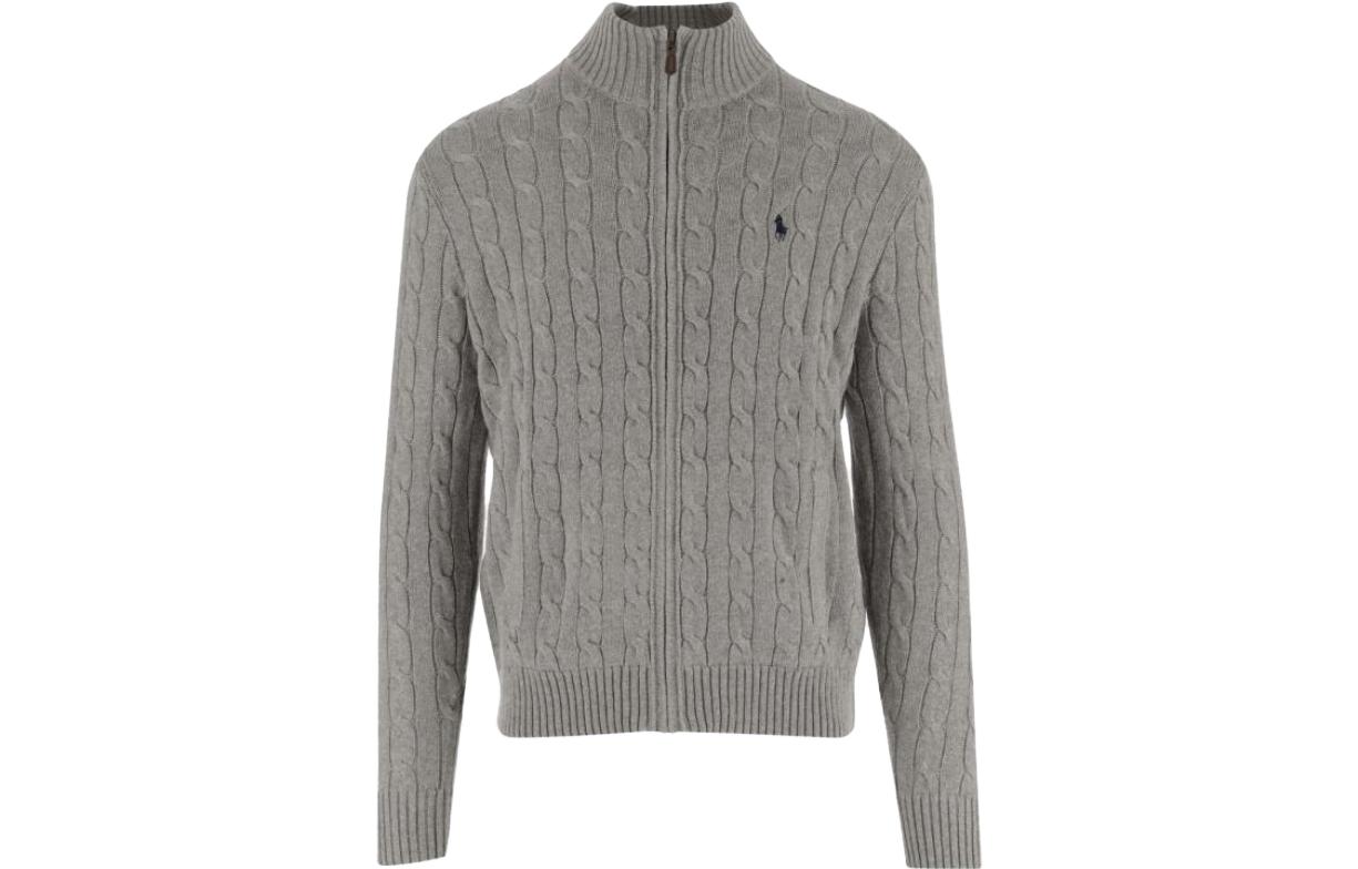 

Кардиган с косами на молнии Polo Ralph Lauren, серый