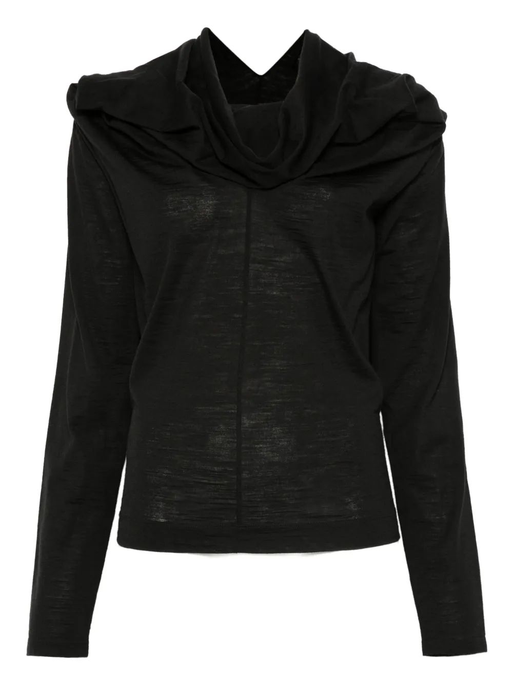 

Джемпер с капюшоном и длинными рукавами MM6 Maison Margiela, черный