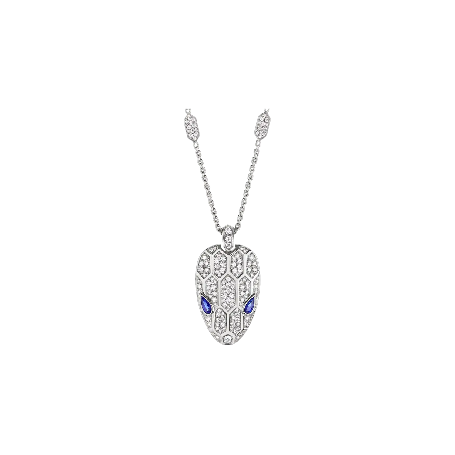 

Колье Bulgari Serpenti из белого золота с бриллиантами и сапфирами