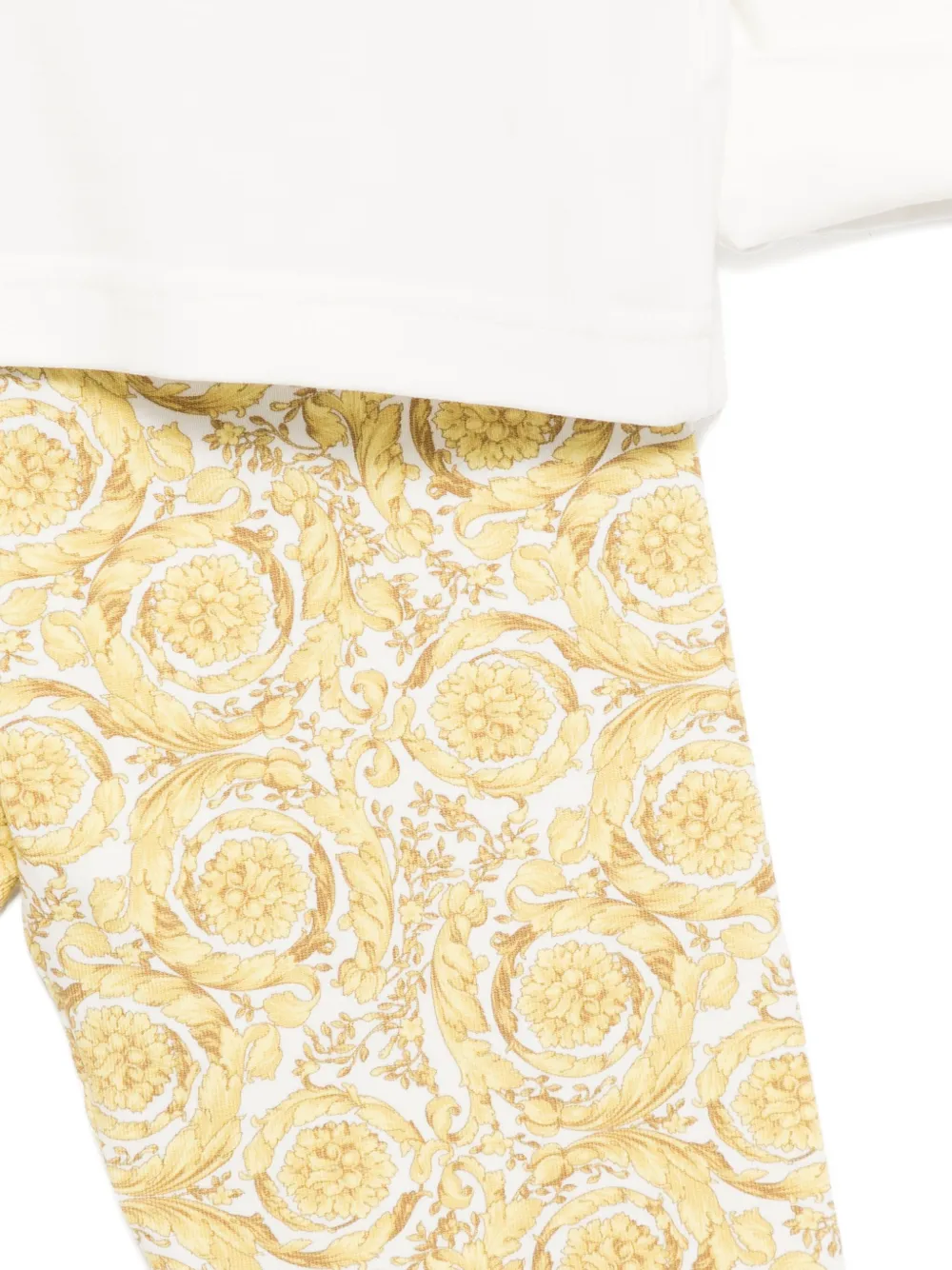 Комплект из топа и брюк с декором Medusa Versace Kids, белый — фото 3