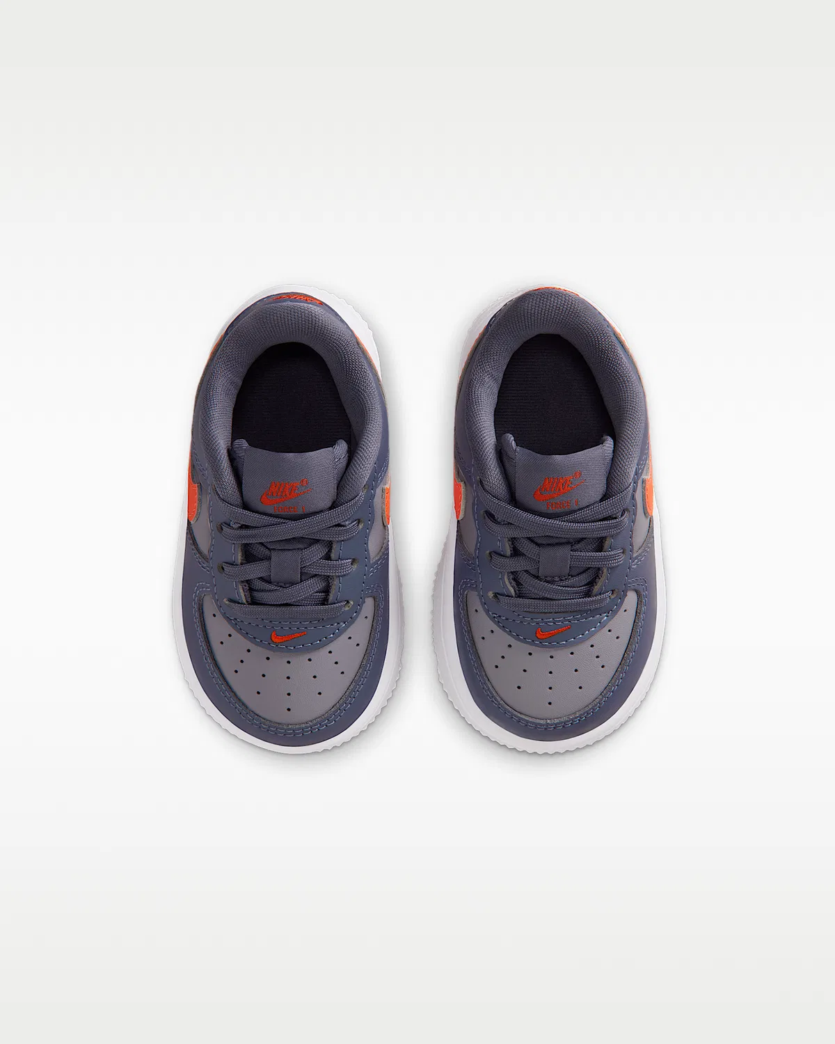 Кроссовки Nike Force 1 Low для малышей, Cement Grey/Light Carbon/White/Team Orange — фото 4