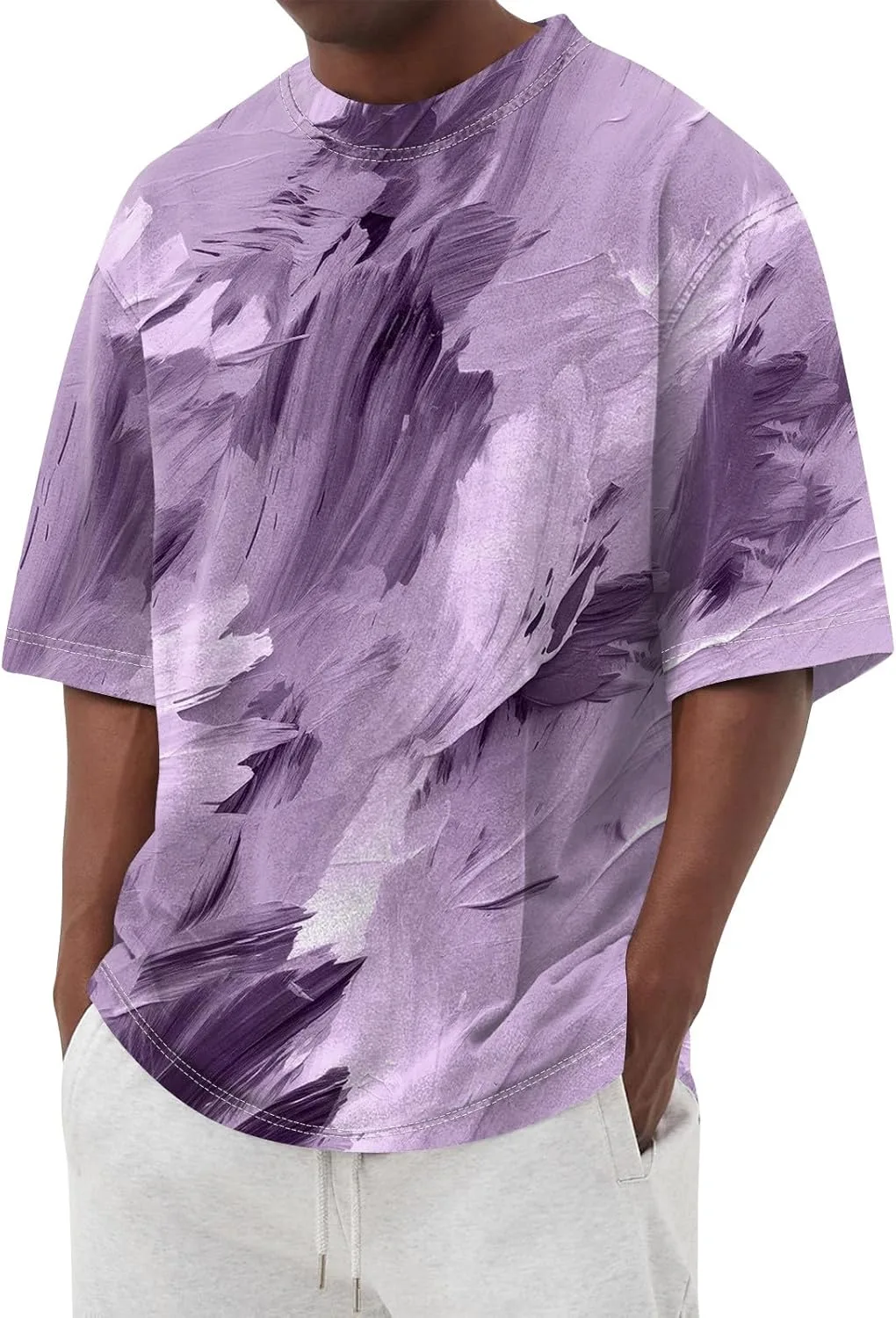 

WENKOMG1 Мужская футболка Casual с принтом, короткий рукав, S-4XL