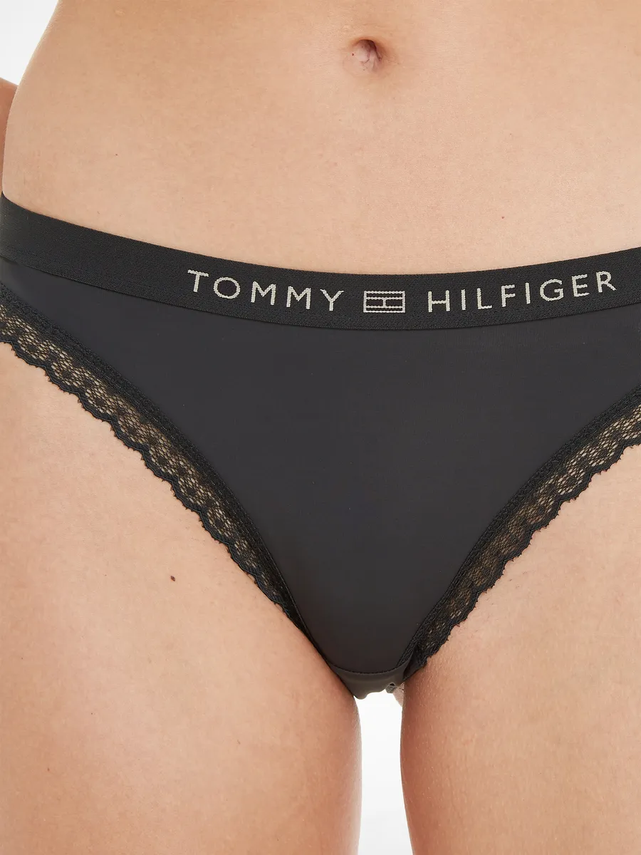 Трусики бикини Tommy Hilfiger Underwear "BIKINI" с фирменным лейблом Tommy Hilfiger, черный — фото 3