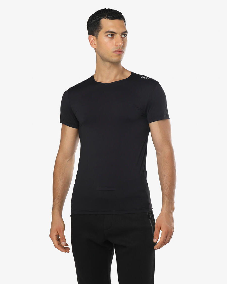 

JAKED Мужская черная синтетическая футболка для фитнеса