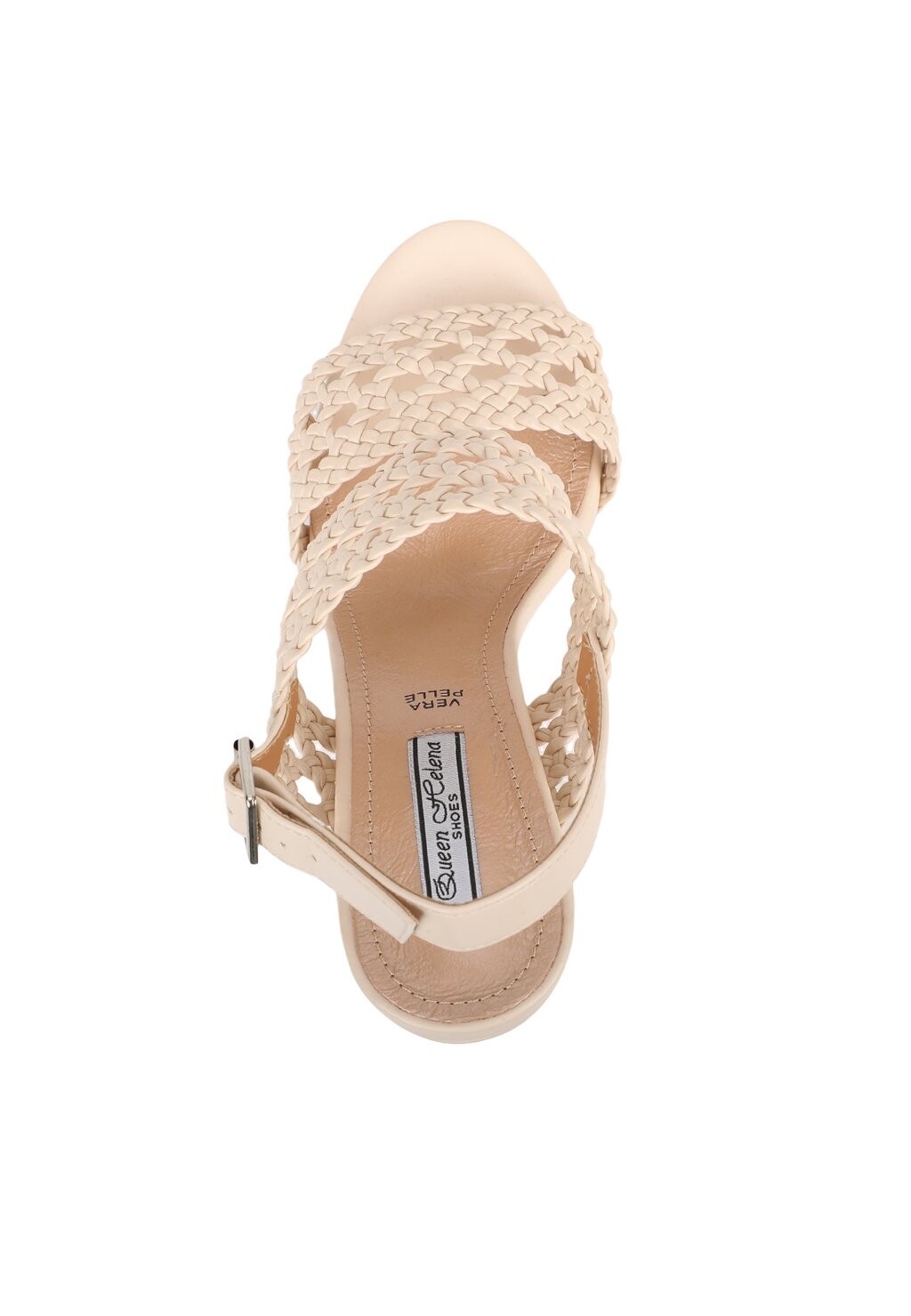 

Босоножки на каблуке Queen Helena, бежевые