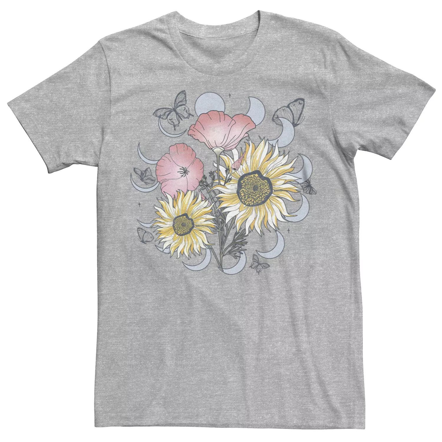 Детская футболка с рисунком бойфренда Wildflowers Butterflies Lunar Cycle