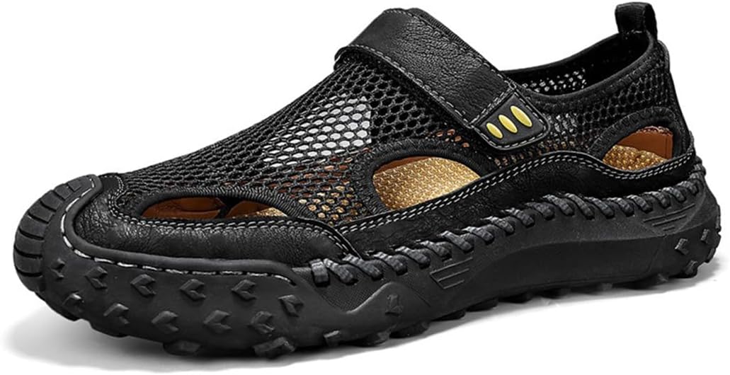 

Мужские сандалии Rojeam, нескользящие рыбачьи сандалии, летняя обувь для путешествий, пляжа и повседневной носки, черный