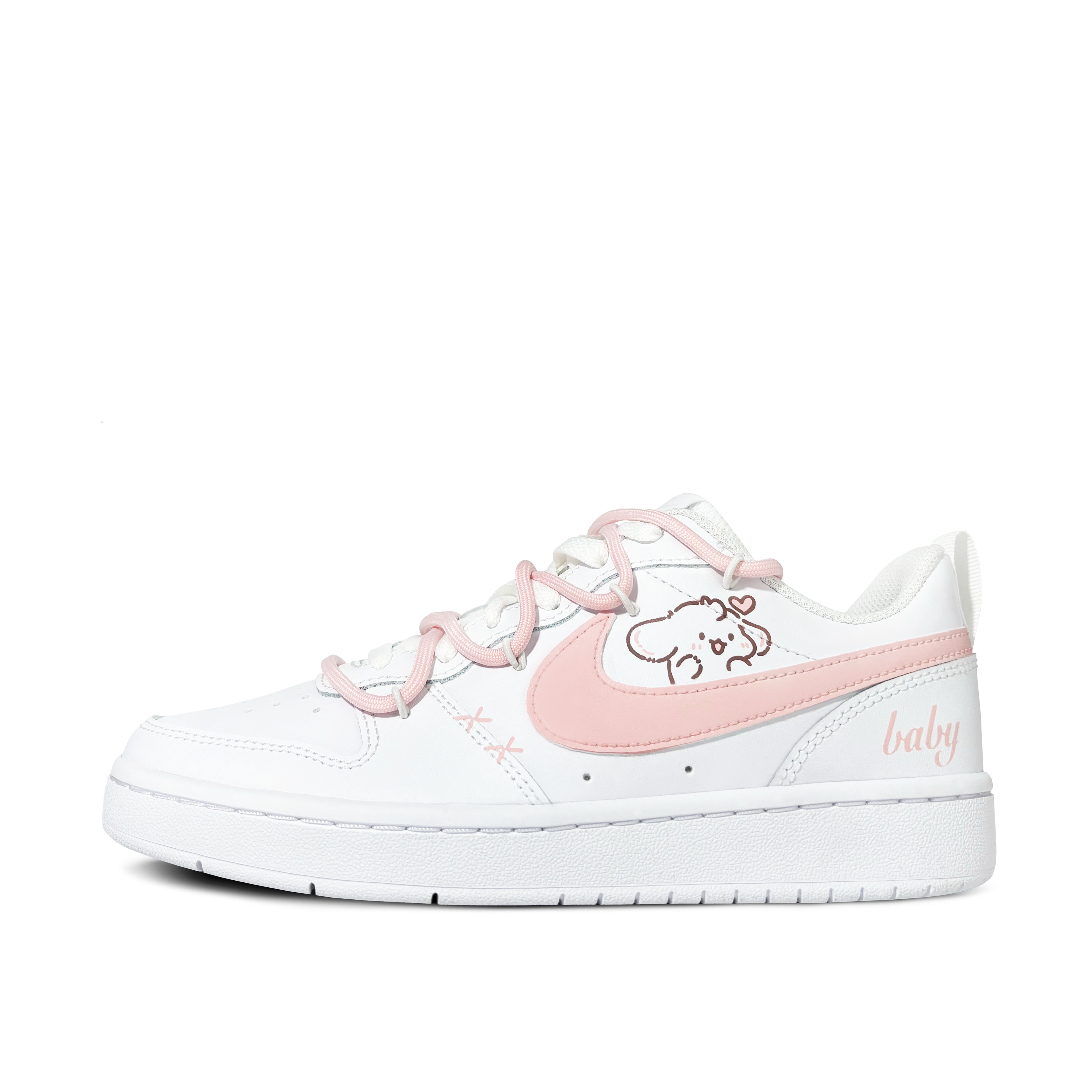 

Nike Детские кроссовки для скейтбординга Court Borough Low 2 с низким верхом, белые, для подростков