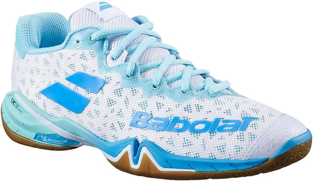 Кроссовки для бадминтона Babolat Shadow 4 W, белый/бирюзовый — фото 4