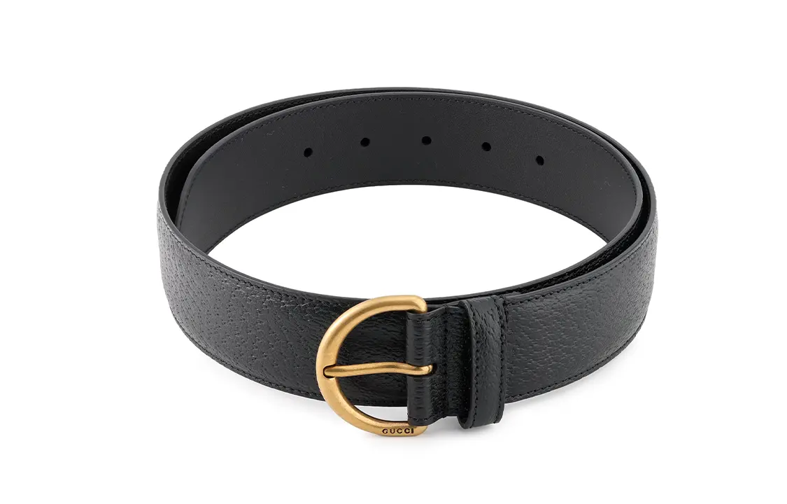 

GUCCI Женский кожаный ремень, Черный