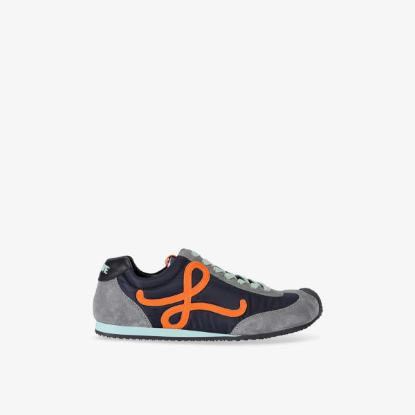 

Балетки Ballet runner 2.0 из кожи и перфорированной кожи, низкие кроссовки Loewe, синий