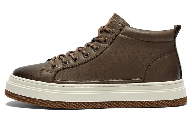 

Кеды мужские, Обувь для скейтборда Мужская с высоким верхом Basto, цвет Dark Khaki