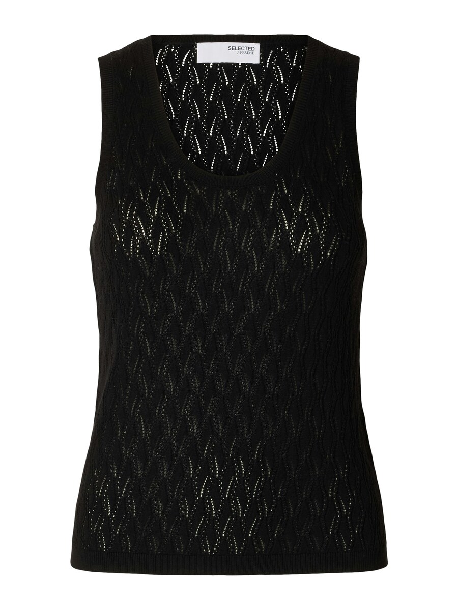

Вязаный топ SELECTED SLFAgny, черный