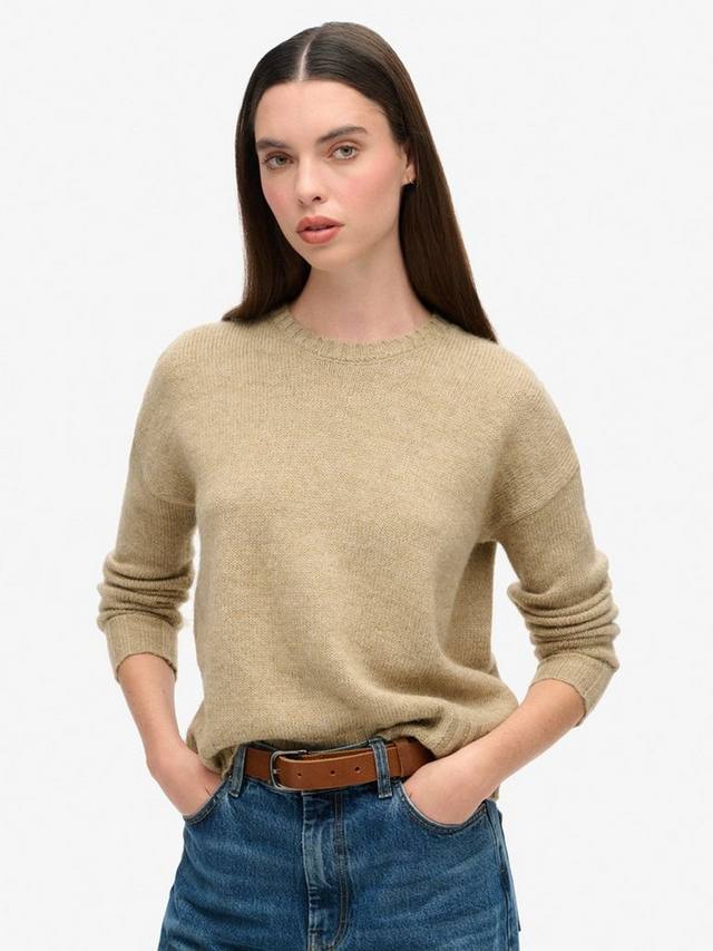 

Незаменимый джемпер с круглым вырезом Superdry, цвет Fudge Brown