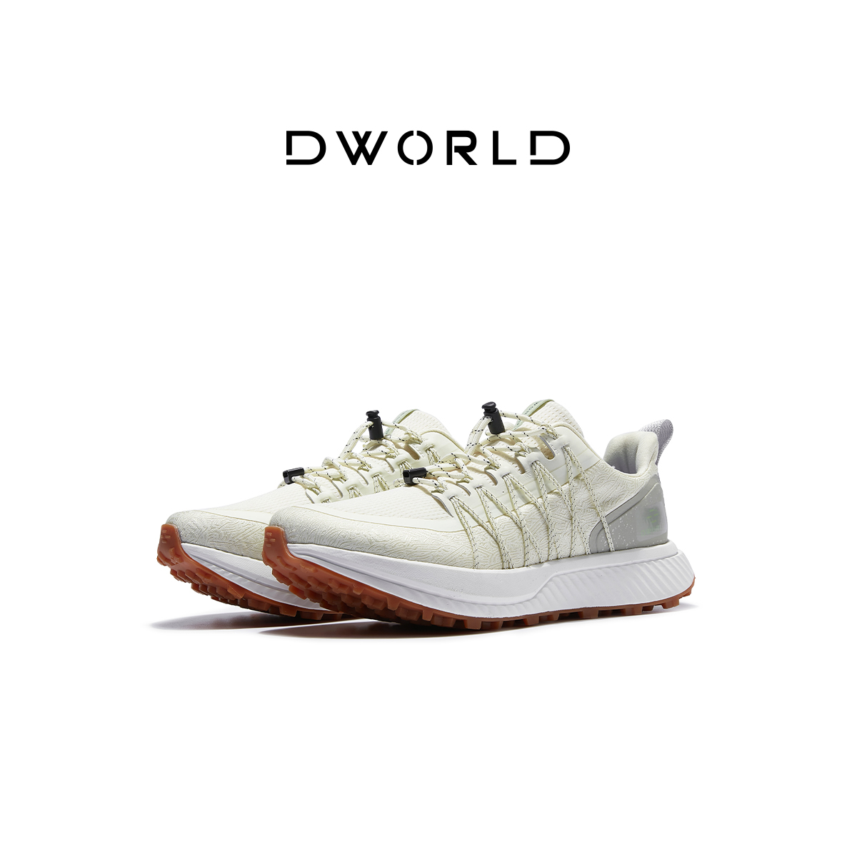 DWORLD Мужские низкие беговые кроссовки бежевые, цвет Beige — фото 2